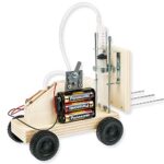 matches21 Hubstapler Bausatz mit Elektro Pneumatik Bastelset mit E-Kompressor Hydraulikbausatz - Kinder ab 11 Jahren  